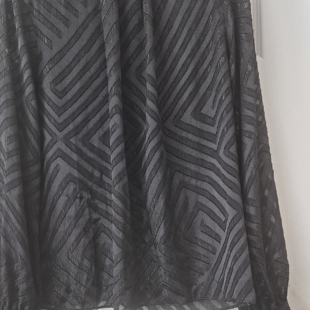 Express Black Sheer Patterned Blouse - image 6